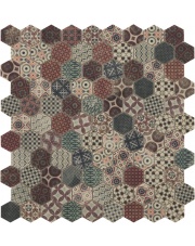 MOZAIKA SZKLANA DECOR TERRE BEIGE HEX 35X35